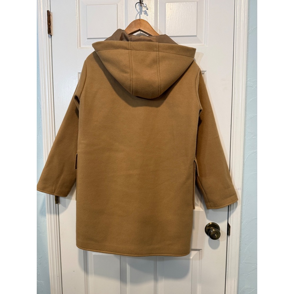 Classic Duffle‎ coat Camel Color Toggle Hooded Warm Winter Outerwear XS M - Picture 11 of 16